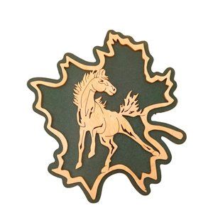 Wild Horse Wall Art Decor Handmade 7 Inch Vintage Wood Western Ranch Cowboy